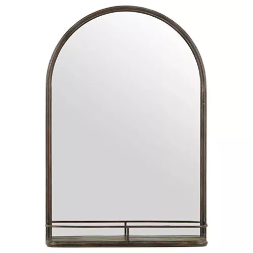 Iron Mirror with Shelf