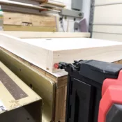 Using a brad nailer to assemble frame boards