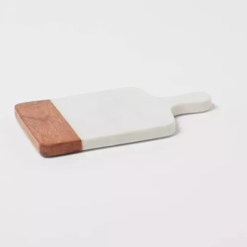 10”x6” Marble & Wood Serving Board