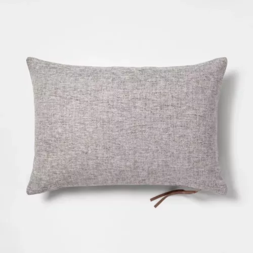 Wooven Gray Throw Pillow